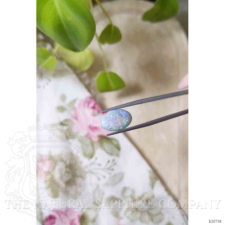 3.96 Ct. Cabochon Semi-Black Opal from Australia