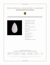 3.56 Ct. Multi Color Cabochon White Opal (Light Opal) from Australia Scan Report