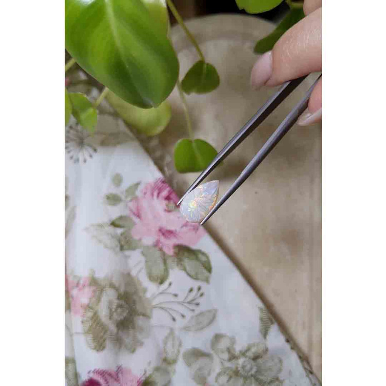 3.56 Ct. Cabochon White Opal from Australia