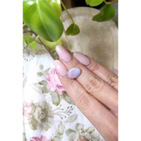 3.18 Ct. Cabochon White Opal from Australia Life Style