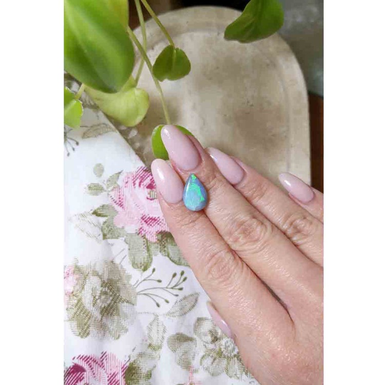 2.95 Ct. Cabochon Semi-Black Opal from Australia