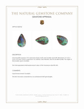 2.93 Ct. Multi Color Cabochon Boulder Opal (Ironstone Opal) from Australia Appraisal
