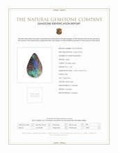 2.93 Ct. Multi Color Cabochon Boulder Opal (Ironstone Opal) from Australia Scan Report