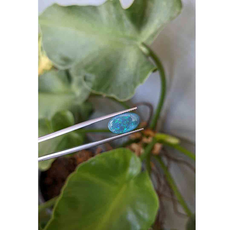 2.74 Ct. Cabochon Black Opal from Australia