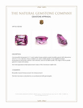 3.17 Ct. Pinkish Purple Rhodolite Garnet from Ceylon (Sri Lanka) Appraisal