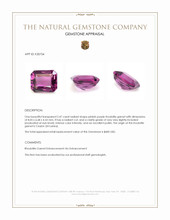 2.47 Ct. Pinkish Purple Rhodolite Garnet from Ceylon (Sri Lanka) Appraisal