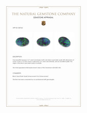 2.27 Ct. Multi Color Cabochon Black Opal (Dark Opal) from Australia Appraisal