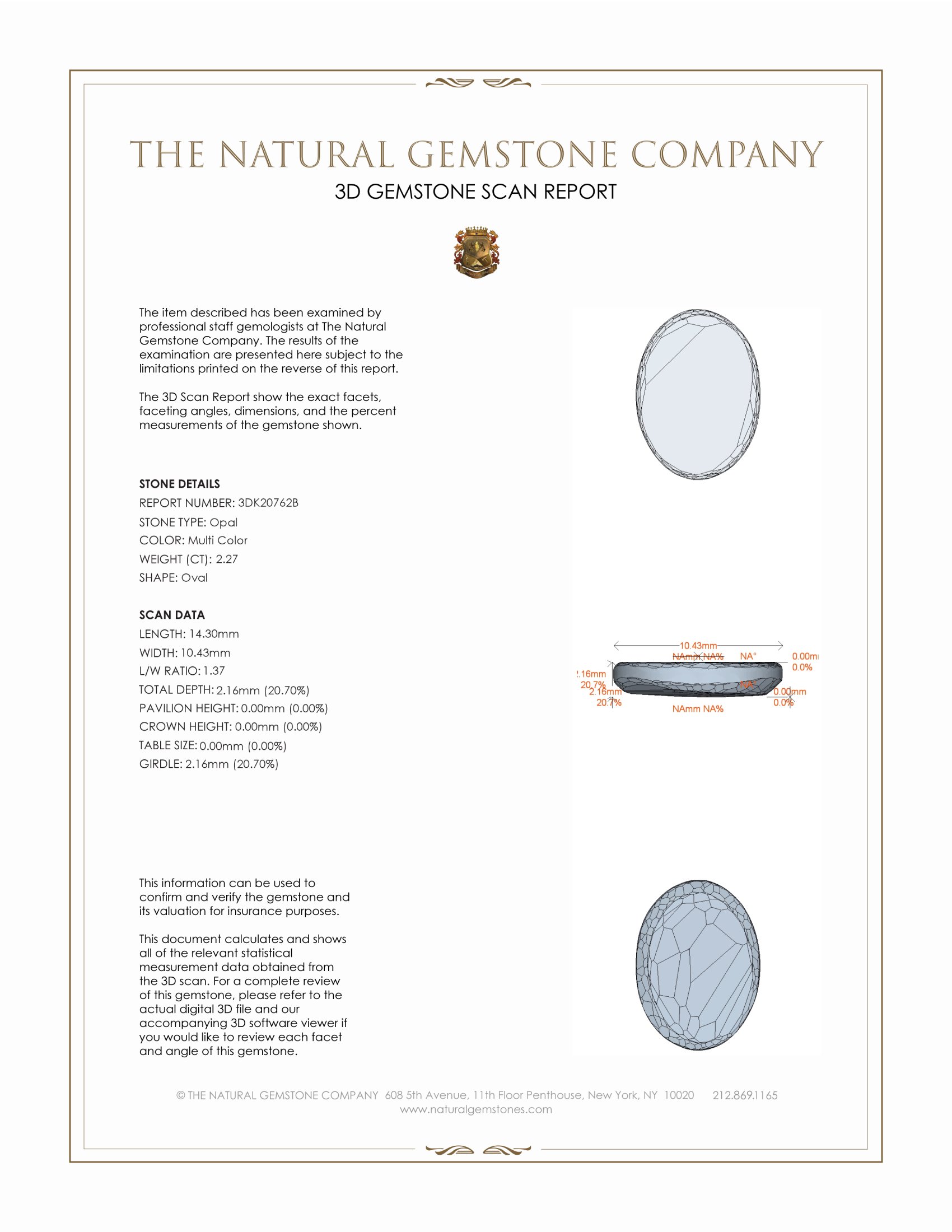 2.27 Ct. Cabochon Black Opal from Australia