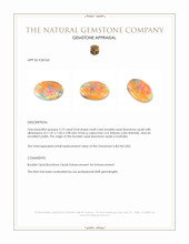 2.19 Ct. Multi Color Cabochon Boulder Opal (Ironstone Opal) from Australia Appraisal
