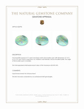 0.77 Ct. Multi Color Cabochon Boulder Opal (Ironstone Opal) from Australia Appraisal