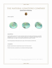 0.77 Ct. Multi Color Cabochon Boulder Opal (Ironstone Opal) from Australia Appraisal