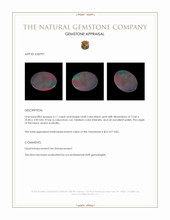 4.11 Ct. Multi Color Cabochon Black Opal (Dark Opal) from Australia Appraisal