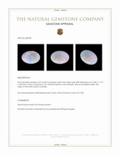 4.22 Ct. Multi Color Cabochon White Opal (Light Opal) from Australia Appraisal