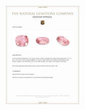 1.33 Ct. Orangish Pink Spinel from Tanzania Appraisal