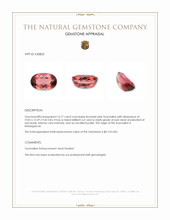 16.77 Ct. Brownish Pink Tourmaline from Madagascar Appraisal