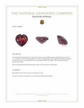 0.99 Ct. Red Rhodolite Garnet from Ceylon (Sri Lanka) Appraisal
