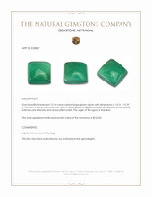 12.14 Ct. Green Cabochon Agate from Namibia Appraisal