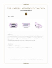 5.24 Ct. Purplish Pink Kunzite from Afghanistan Appraisal