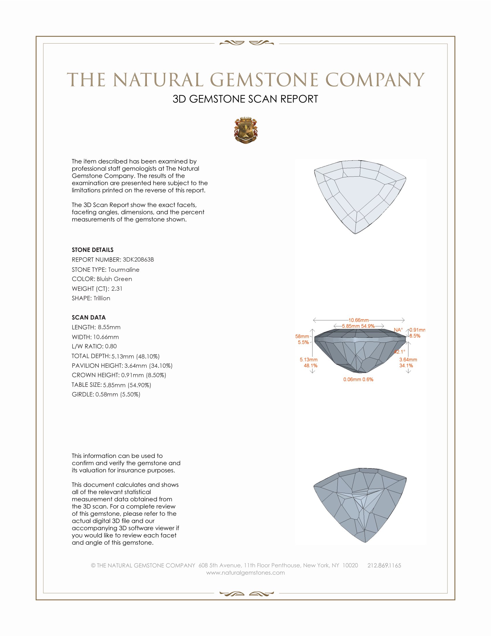 2.31 Ct. Tourmaline from Brazil