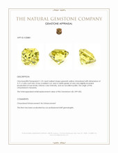 1.23 Ct. Greenish Yellow Chrysoberyl from Tanzania Appraisal