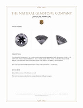1.44 Ct. Purplish Grey Spinel from Mozambique Appraisal