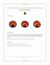 1.53 Ct. Reddish Orange Cabochon Spessartite Garnet from Nigeria Appraisal