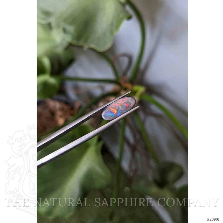 2.43 Ct. Cabochon Semi-Black Opal from Australia