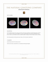 0.72 Ct. Semi-Black Opal from Australia Appraisal