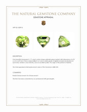 1.77 Ct. Yellowish Green Peridot from Pakistan Appraisal