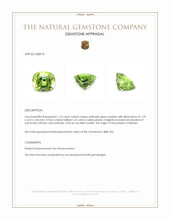 1.75 Ct. Peridot from Pakistan Appraisal