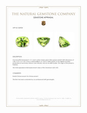 1.51 Ct. Green (Lime Green) Peridot from Pakistan Appraisal