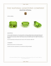 1.63 Ct. Yellowish Green Peridot from Pakistan Appraisal