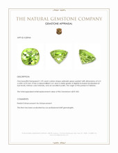 1.39 Ct. Peridot from Pakistan Appraisal