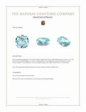 1.25 Ct. Greenish Blue Zircon from Cambodia Appraisal