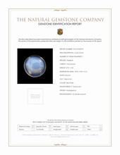 2.20 Ct. Blue Flash Cabochon Moonstone from Madagascar Scan Report