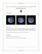 1.96 Ct. Blue Flash Cabochon Moonstone from Madagascar Appraisal