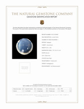 2.30 Ct. Blue Flash Cabochon Moonstone from Madagascar Scan Report