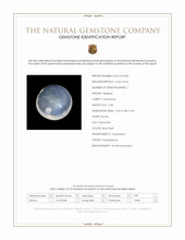 3.48 Ct. Blue Flash Cabochon Moonstone from Madagascar Scan Report