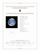 3.01 Ct. Blue Flash Cabochon Moonstone from Madagascar Scan Report