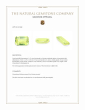 1.51 Ct. Yellowish Green Chrysoberyl from Madagascar Appraisal