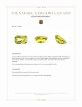2.47 Ct. Greenish Yellow Chrysoberyl from Tanzania Appraisal