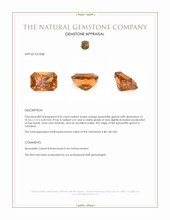 4.32 Ct. Orange Spessartite Garnet from Tanzania Appraisal
