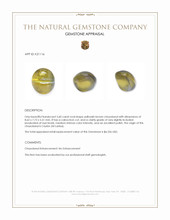 3.60 Ct. Yellowish Brown Cabochon Chrysoberyl from Ceylon (Sri Lanka) Appraisal