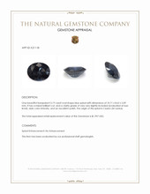 3.19 Ct. Blue Spinel from Ceylon (Sri Lanka) Appraisal