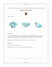 1.35 Ct. Blue Zircon from Cambodia Appraisal