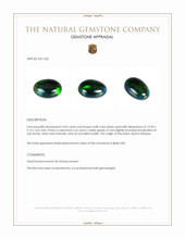 3.02 Ct. Multi Color Cabochon Black Opal from Ethiopia Appraisal