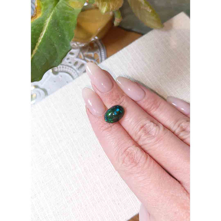 3.02 Ct. Cabochon Black Opal from Ethiopia