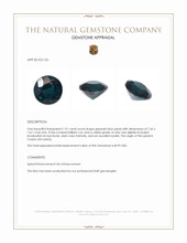 1.91 Ct. Greenish Blue Spinel from Ceylon (Sri Lanka) Appraisal