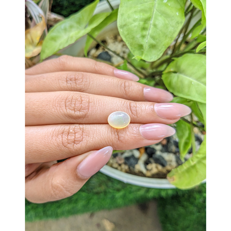 2.27 Ct. Cabochon White Opal from Brazil