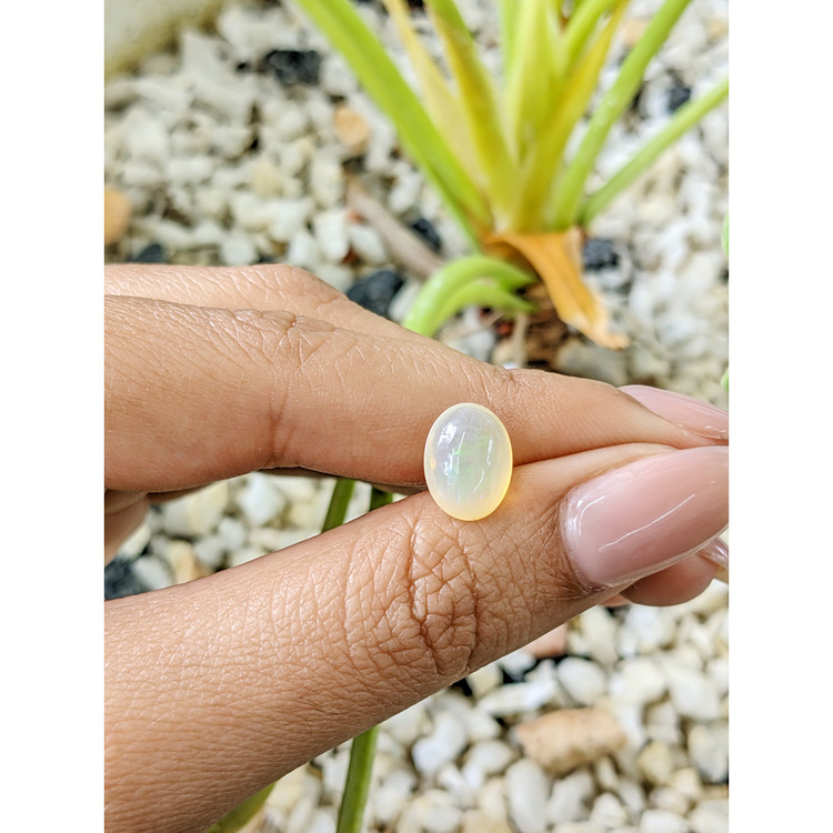 2.27 Ct. Cabochon White Opal from Brazil
